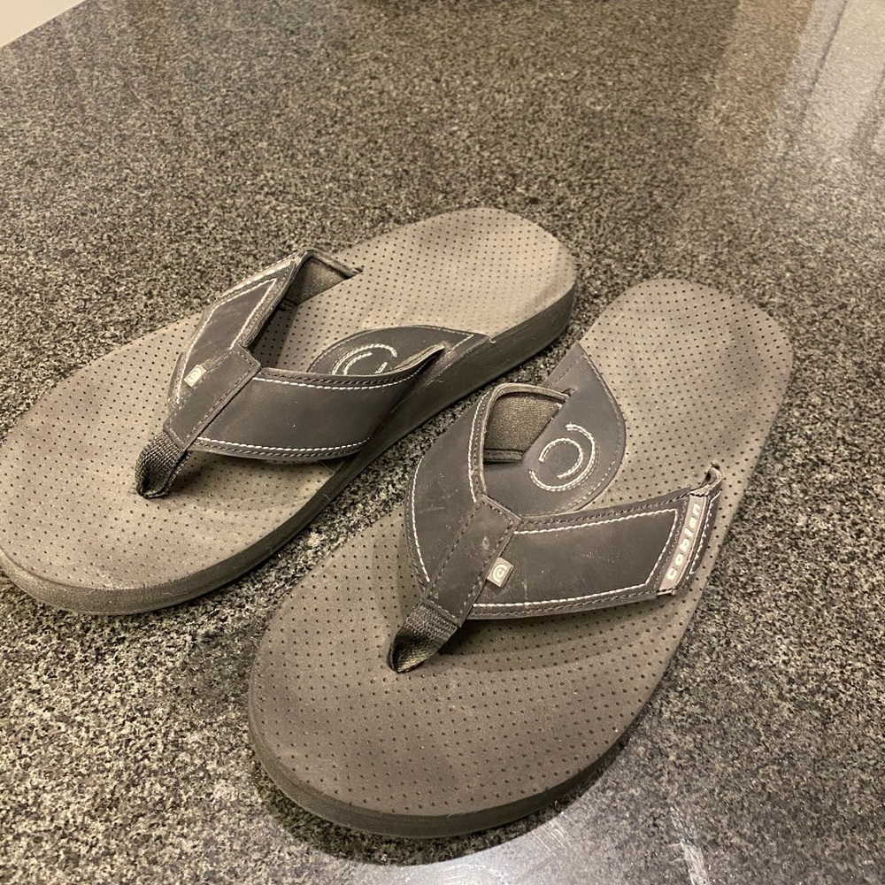 Black Men’s Cobian Flip Flop Sandals